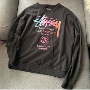 Stussy Dark Grey Ombré Sweatshirt